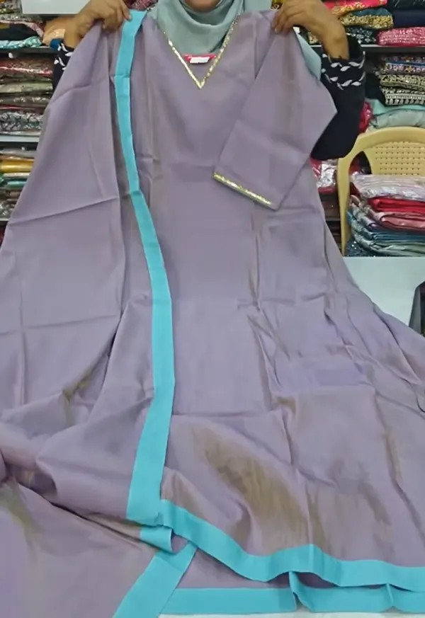 Silk Long Anarkali Kurti with Dupatta  | KS1177